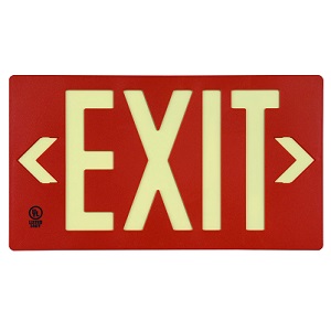 Glo Brite Double Sided Eco Red Exit Sign (PF50) 15 3/8"x8 3/4"x3/4"